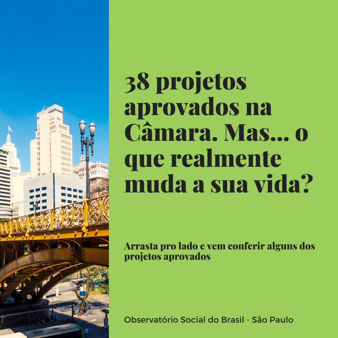 38 projetos aprovados em uma única sessão na Câmara de São Paulo.
